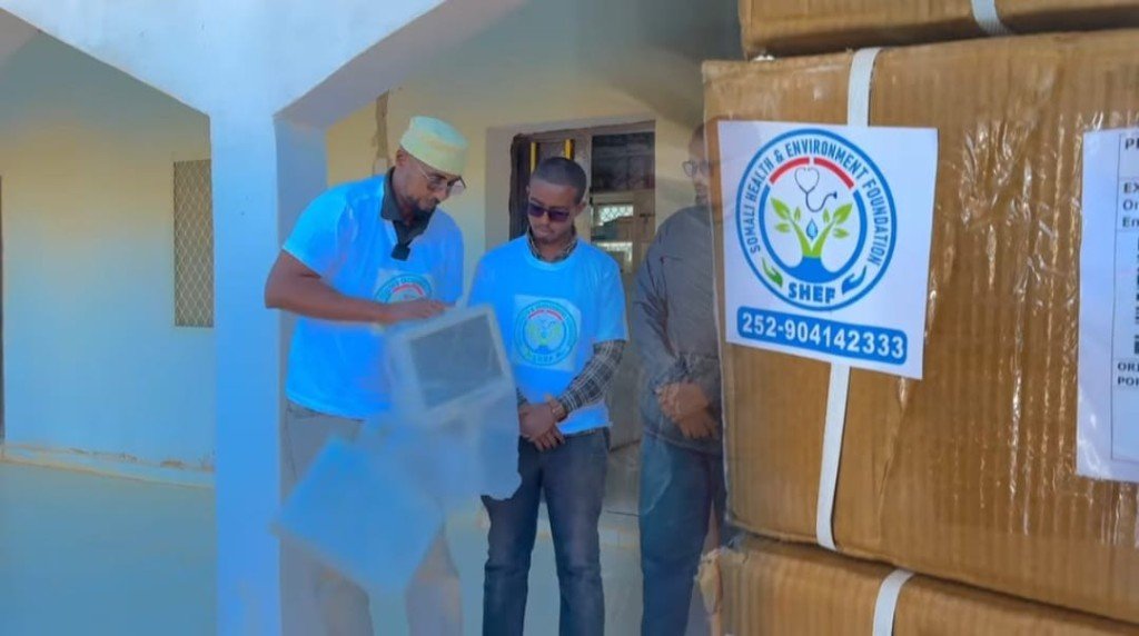 SHEF team receiving medical equipment and supply shipments